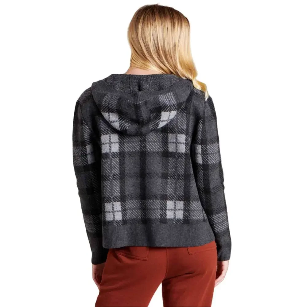 Toad & Co Heartfelt Plaid Zip Wool Sweater size small - Picture 4 of 10